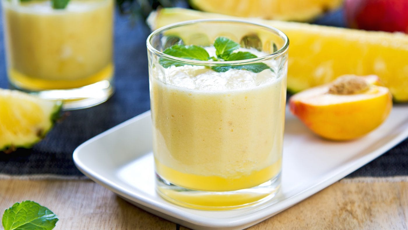 Receta jugo durazno piña