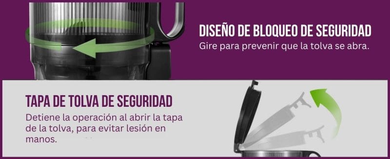 Medidas seguridad extractor kalter SJ-026 de boca ancha.