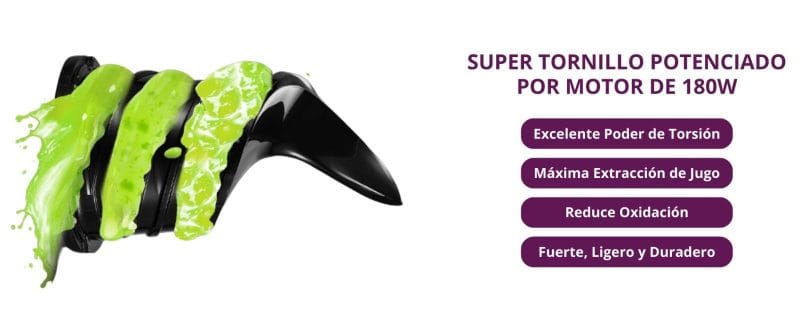 Super Tornilo Prensador Extractor Kalter SJ-026 Slow Juicer