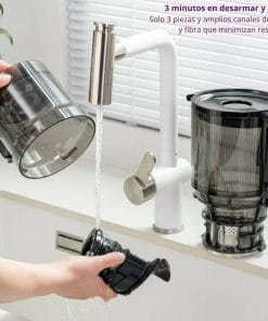 Fácil lavado de solo 3 piezas del Extractor KALTER SJ-026 Slow Juicer