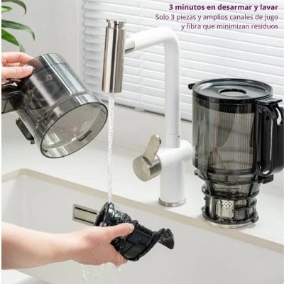 Fácil lavado de solo 3 piezas del Extractor KALTER SJ-026 Slow Juicer