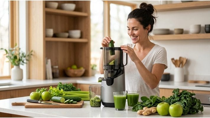 Pulpa de frutas y verduras del extractor de jugos utilizada para preparar galletas y otras recetas caseras.