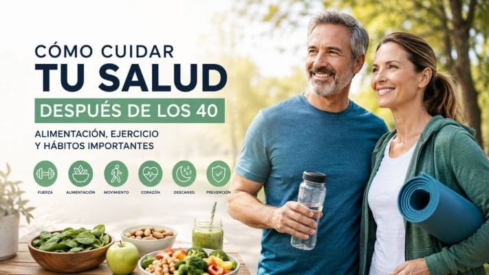 Cómo cuidar la salud después de los 40 con alimentación, ejercicio y hábitos saludables