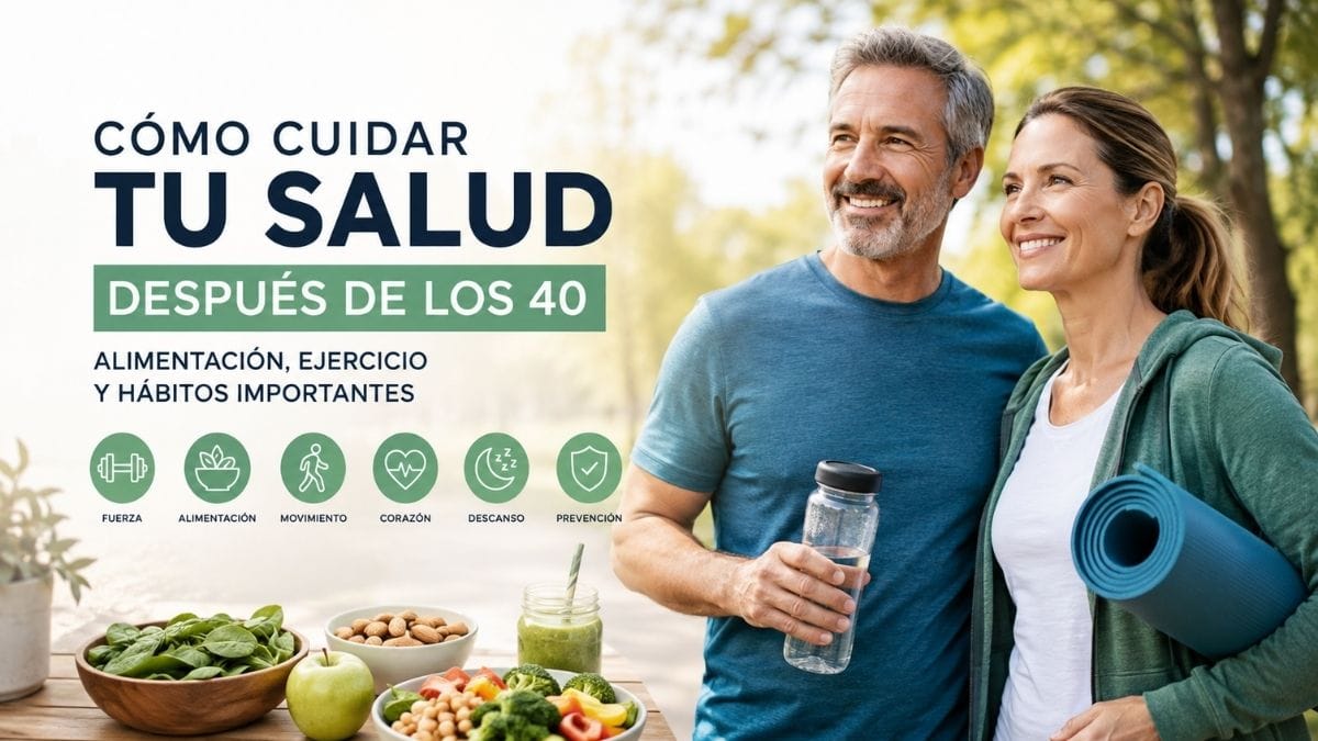 Cómo cuidar la salud después de los 40 con alimentación, ejercicio y hábitos saludables
